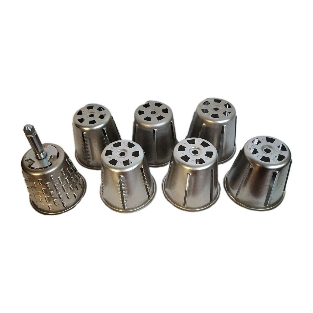 KitchenAid RVSA Replacement 7 Cones Drums Slicer Shredder Set w/ Drive Shaft